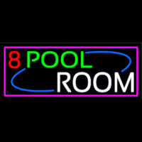 8 Pool Room With Pink Border Neonskylt