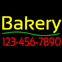 Bakery With Phone Number Neonskylt