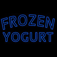 Blue Frozen Yogurt Neonskylt