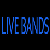 Blue Live Bands Neonskylt