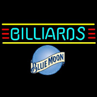 Blue Moon Billiards Te t Borders Pool Beer Sign Neonskylt