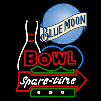 Blue Moon Bowling Spare Time Beer Sign Neonskylt