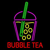 Bubble Tea With Glass Neonskylt