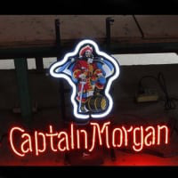 Captain Morgan Öl Bar Öppet Neonskylt