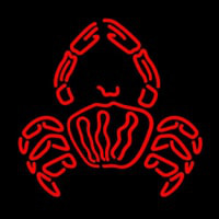 Crab Logo Red Neonskylt