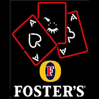 Fosters Ace And Poker Beer Sign Neonskylt