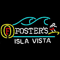 Fosters Surfer Isla Vista Beer Sign Neonskylt