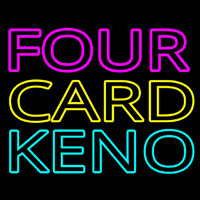 Four Card Keno 1 Neonskylt
