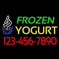 Frozen Yogurt With Phone Number Neonskylt