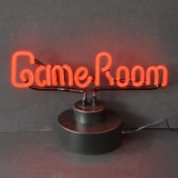Game Room Red Lettering Desktop Neonskylt