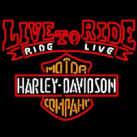 Harley Davidson Live To Ride Ride To Live Neonskylt