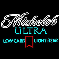 Michelob Ultra Light Low Carb Red Ribbon Neonskylt
