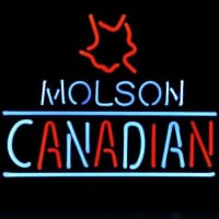 Molson Canadian Öl Bar Öppet Neonskylt