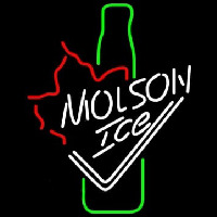 Molson Ice Bottle Neonskylt