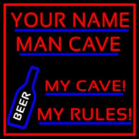 My Cave My Rules Man Cave Neonskylt