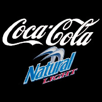 Natural Light Coca Cola White Beer Sign Neonskylt