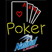 Natural Light Poker Ace Series Beer Sign Neonskylt