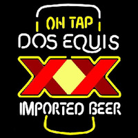 On Tap Dos Equis Beer Sign Neonskylt