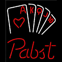 Pabst Poker Series Beer Sign Neonskylt