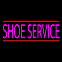 Pink Shoe Service With Line Neonskylt