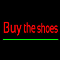 Red Buy The Shoes Neonskylt
