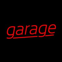 Red Cursive Garage Neonskylt