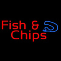 Red Fish And Chips Neonskylt