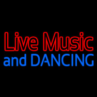Red Live Music Blue And Dancing Neonskylt