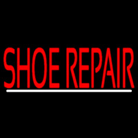 Red Shoe Repair With Line Neonskylt