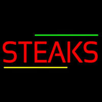 Red Steaks Neonskylt