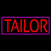 Red Tailor With Pink Border Neonskylt