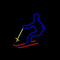 Skier with Logo Neonskylt