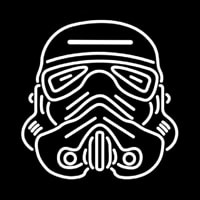 Star Wars Storm Trooper Helmet Neonskylt