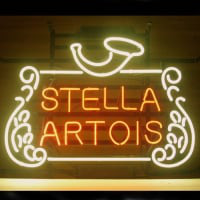 Stella Artois Belgian Lager Neon Öl Lager Bar Pub Skylt