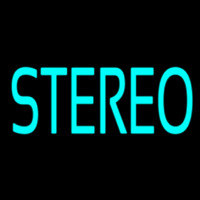 Turquoise Stereo Block Neonskylt