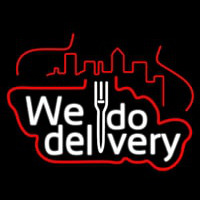 We Do Delivery Neonskylt