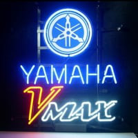 Yamaha V Max Butik Öppet Neonskylt