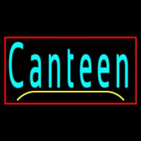 Cursive Canteen With Red Border Neonskylt
