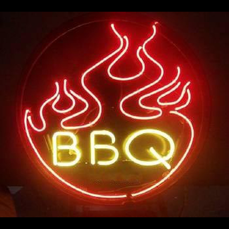  Flames BBQ Neonskylt