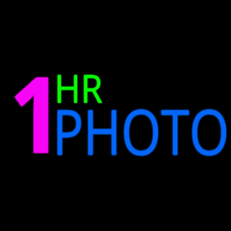 1 Hr Photo Block Neonskylt