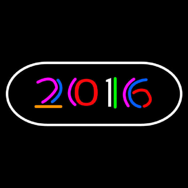 2016 With Border Neonskylt