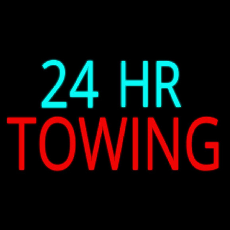24 Hour Towing Neonskylt