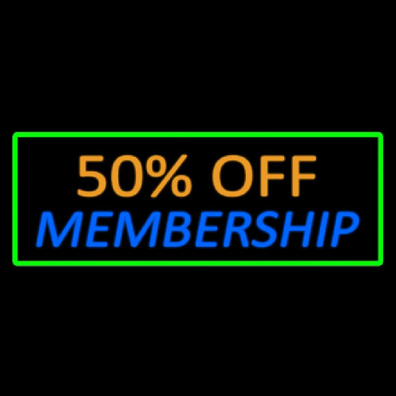 50 Off Membership Neonskylt