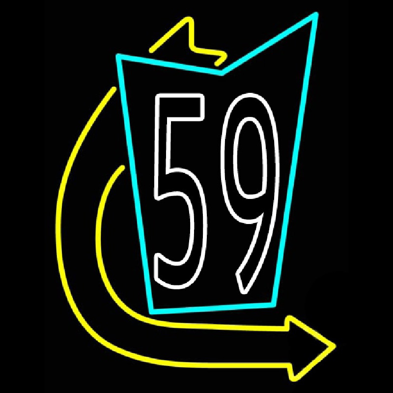 59 Road Neonskylt