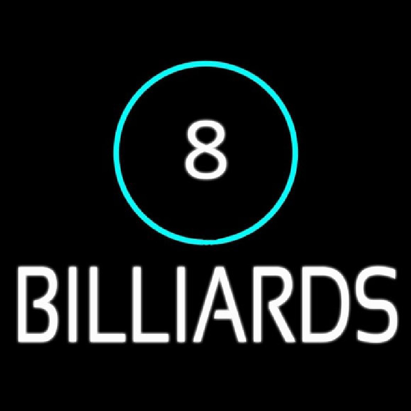 8 Billiards Neonskylt
