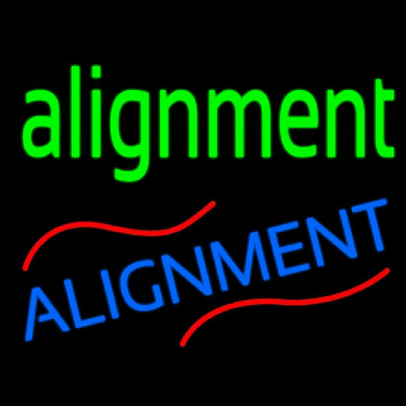 Alignment Neonskylt