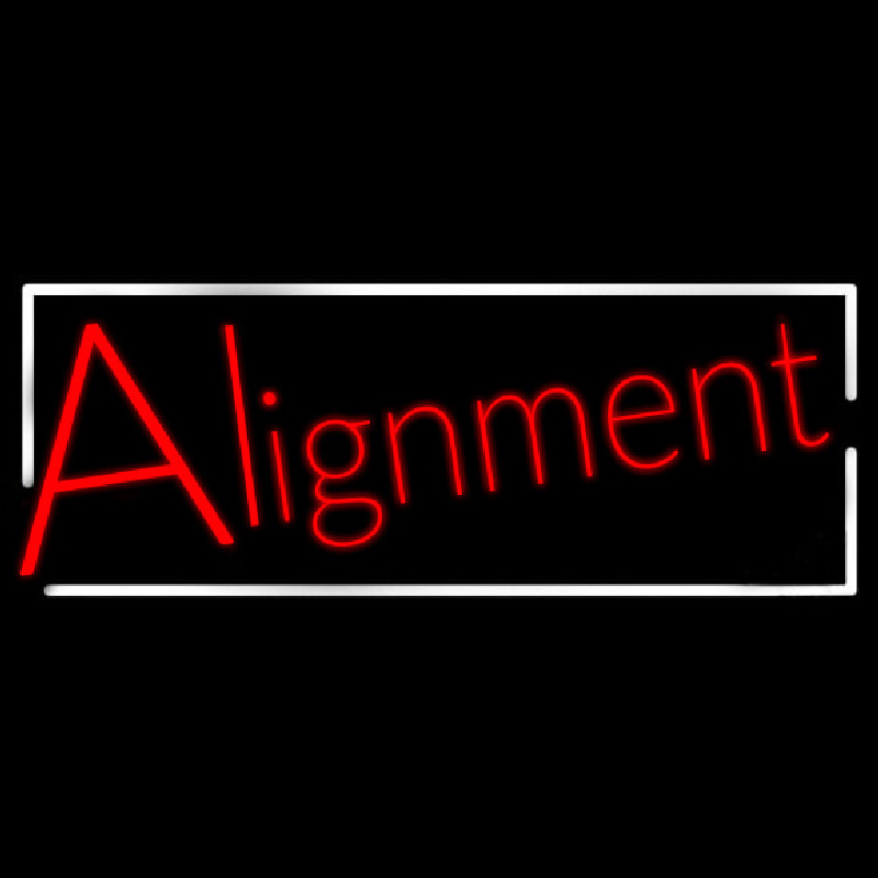 Alignment Neonskylt