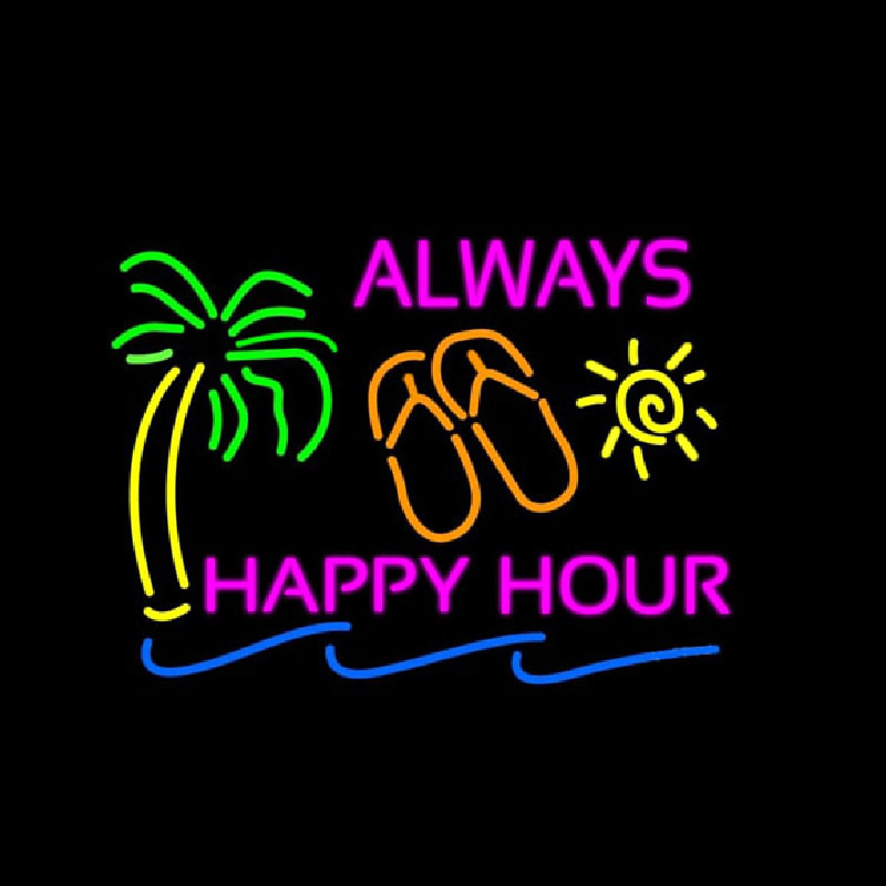 Always Happy Hour Neonskylt