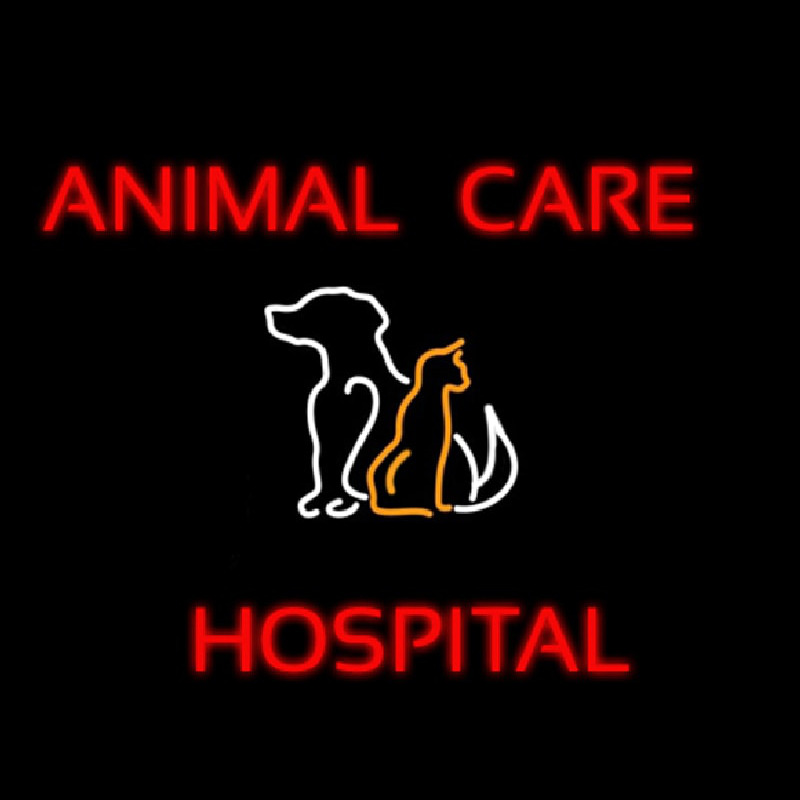 Animal Care Hospital Logo Neonskylt