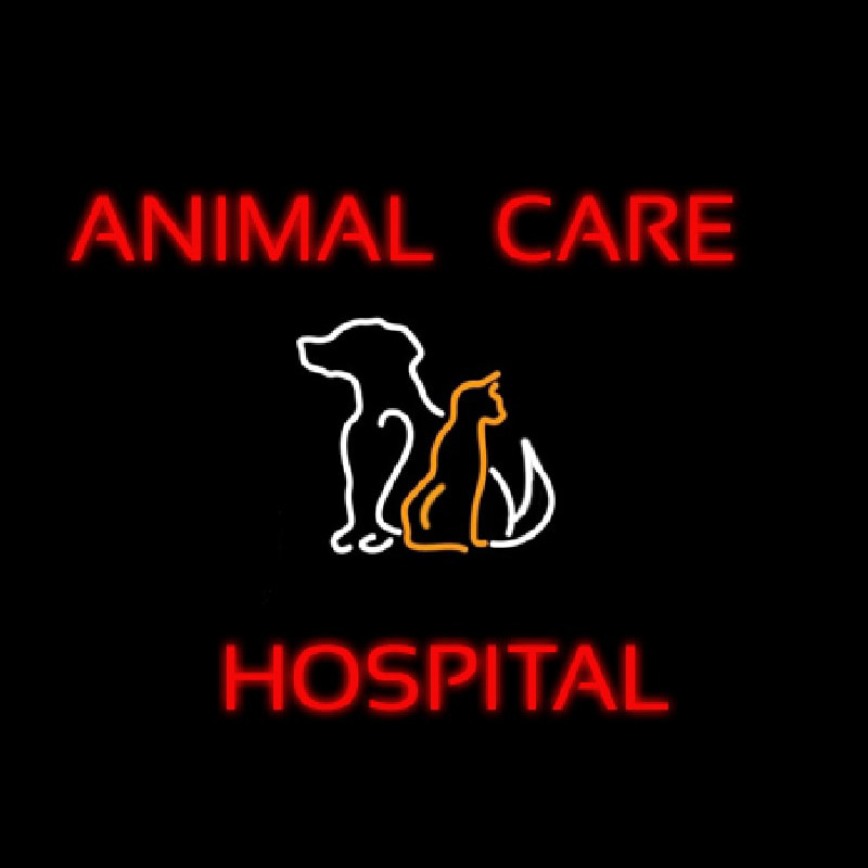 Animal Care Hospital Logo Neonskylt